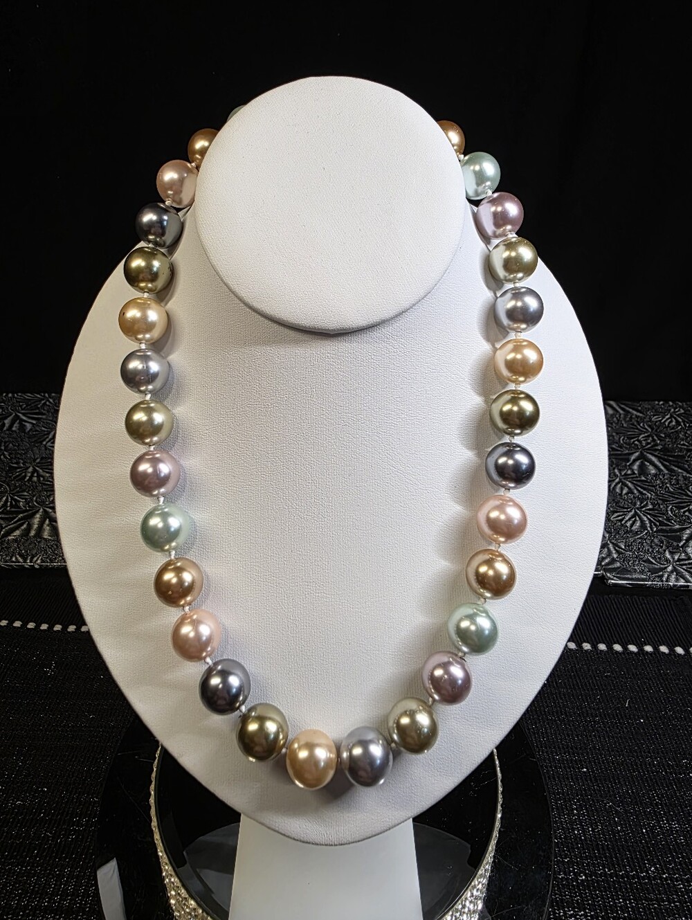 Kenneth Jay Lane Multicolored Pastel Glass Petal Necklace
